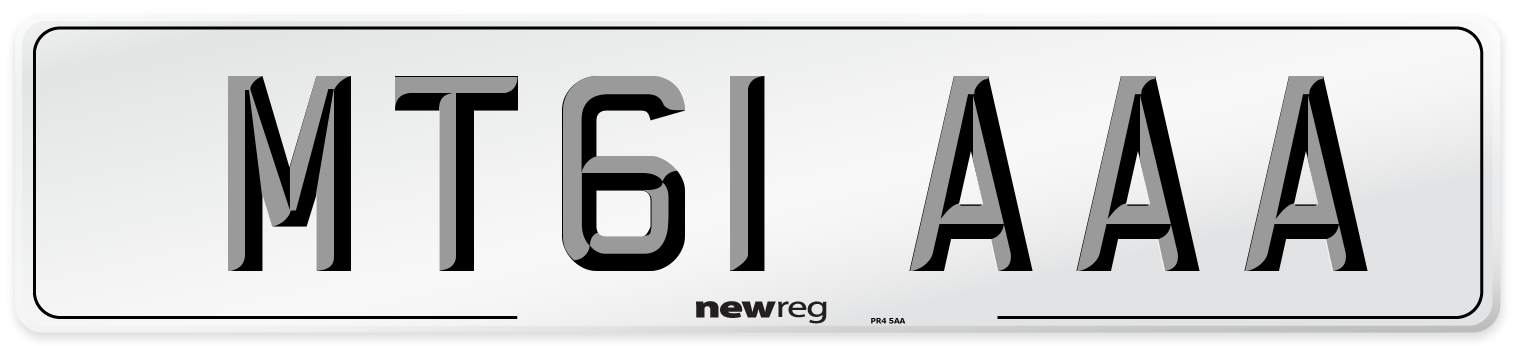 MT61 AAA Number Plate from New Reg